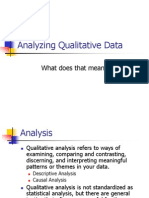 Analyzing Qualitative Data