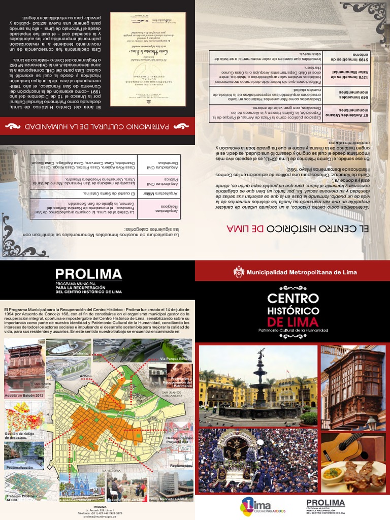 Prolima y el Centro Histórico de Lima | PDF | Lima | Ciudad