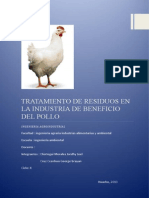 Tratamiento Residuos en La Industria de Beneficio Del Pollito