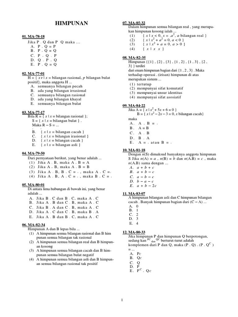 8 Matematika IPA SPMB