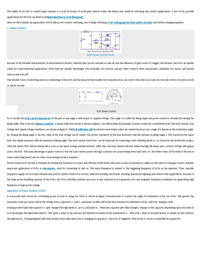Silicon Controlled Rectifier | PDF | Rectifier | Power Inverter