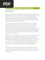 Medicinal Plants in India (Data)