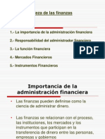 1.- La administración financiera