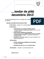 Nota Info 25 Calendar de Plati Decembrie 21 Noi 2013