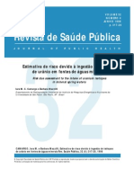 Estimativa de Risco Devido A Ingestao de Isotopos de Uranio em Fontes de Agua Minerais