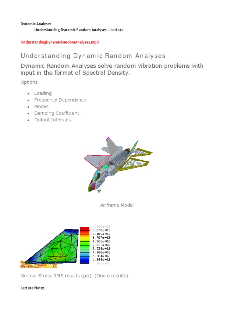 Dynamic Random Analysis Explained | PDF | Spectral Density | Mode ...