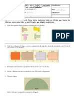 Teste Sólidos e Fracções 3º Ciclo