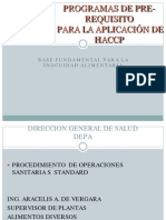 Ssop Pre Requisito para La Aplicación de Haccp