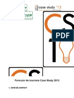 Formular de Inscriere Case Study 2013