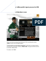 Walk-Through For Offline Profile' Sign-In Process For GTA IV