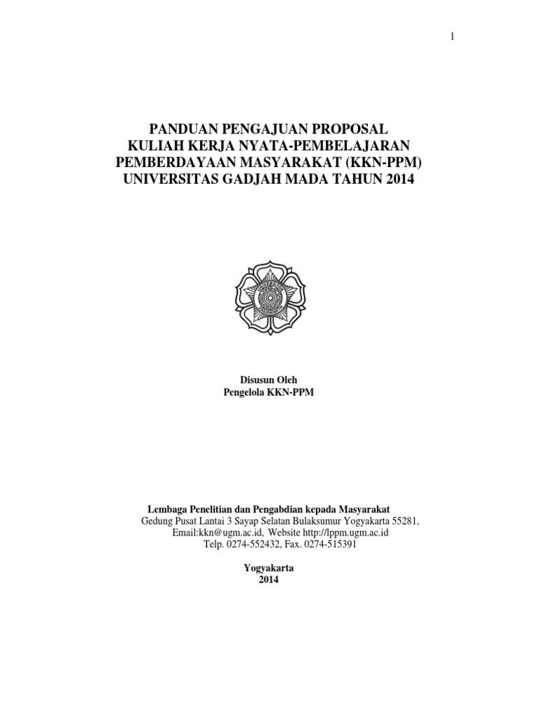 Call Proposal Tema Lokasi KKN PPM UGM 2014 Final2 | PDF