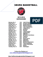 Williamsburg 10th Schedule 13-14