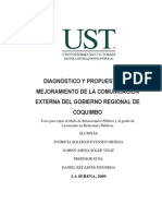 Diagnóstico Y Propuestas de Mejoramiento de La Comunicación Externa Del Gobierno Regional de Coquimbo