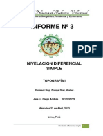 Informe Nro 3 - Nivelación Diferencial Simple