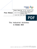 South Korea - The Industrial Activities in October 2013