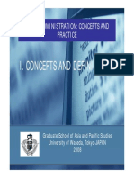 Public Administration Concepts: Definitions, Approaches, and Distinctions