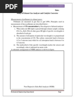 Study of Exhaust Gas Analyser