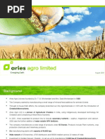 Download Aries_Agro_Ltd Aug 2009 Corporate Presentation by Dr Rahul Mirchandani SN18789184 doc pdf