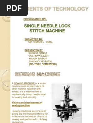 6 2 Assign 1 Snls Machine Sewing Machine Textiles