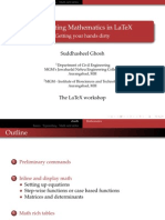 The LaTeX Workshop: Typesetting Mathematics in LaTeX