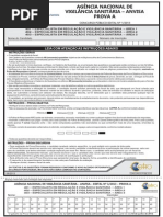 401, 402 E 403 – ESPECIALISTA EM REGULAÇÃO E VIGILÂNCIA SANITÁRIA – PROVA A