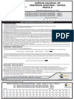 401, 402 E 403 – ESPECIALISTA EM REGULAÇÃO E VIGILÂNCIA SANITÁRIA – PROVA D