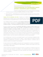 La Inserción Laboral de Las Personas Con Discapacidad Supone Un Retorno Personal y Económico para La Empresa