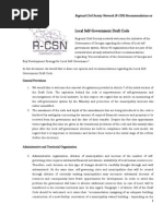R-CSN Recommendations on Local Self-Government Code