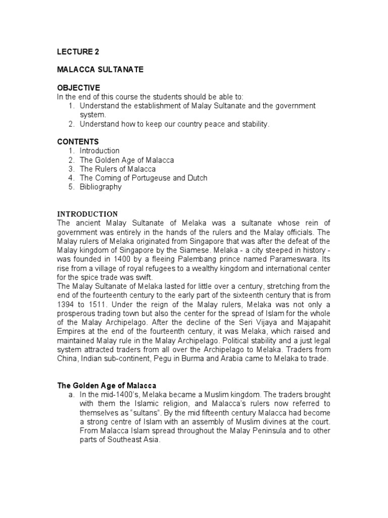Malacca Sultanate Wikipedia