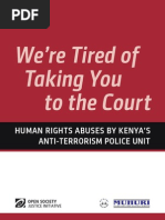 We're Tired of Taking You to the Courts