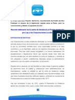 Moción sobre el recorte de la Junta a las aportaciones municipales.