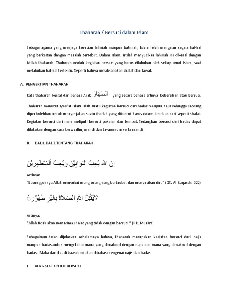 Alat Alat Untuk Bersuci Hitam Putih