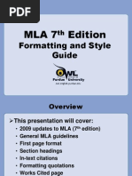 MLA Guidelines
