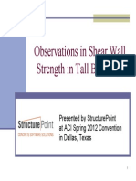 Observation Sins Hear Wall Strength in Tall Buildings