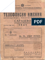 Sarajevo Phone Book 1941