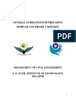 General Guidelines For Preparing Seminar and Project Reports
