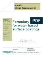 Water Based Surface Coatings Formulation