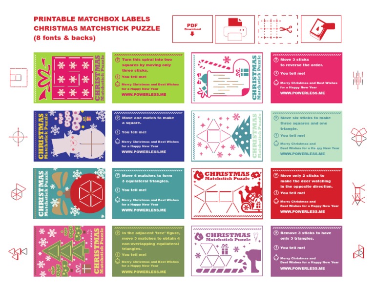 Christmas Matchstick Puzzles Guide | PDF | Home & Garden