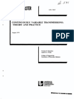 Continuously Variable Transmission Theory and Practies