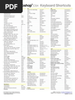 Photoshop CS4 Shortcuts. Mac