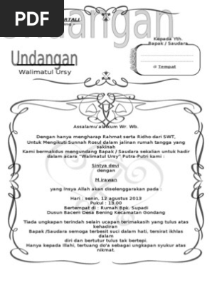 Undangan Walimatul Ursy