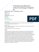 Application of Sessile Drop Method To Determine Surface Free Energy of Asphalt and Aggregate