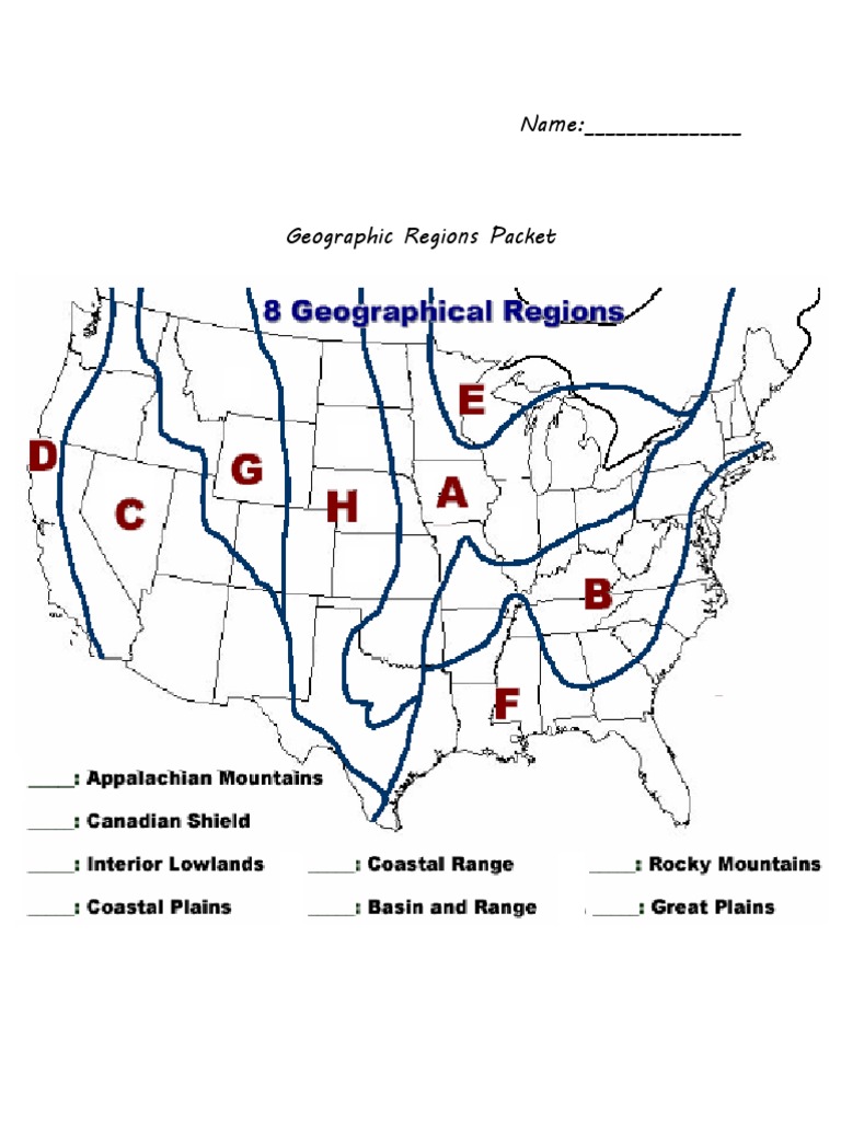 Geographic Regions Packet