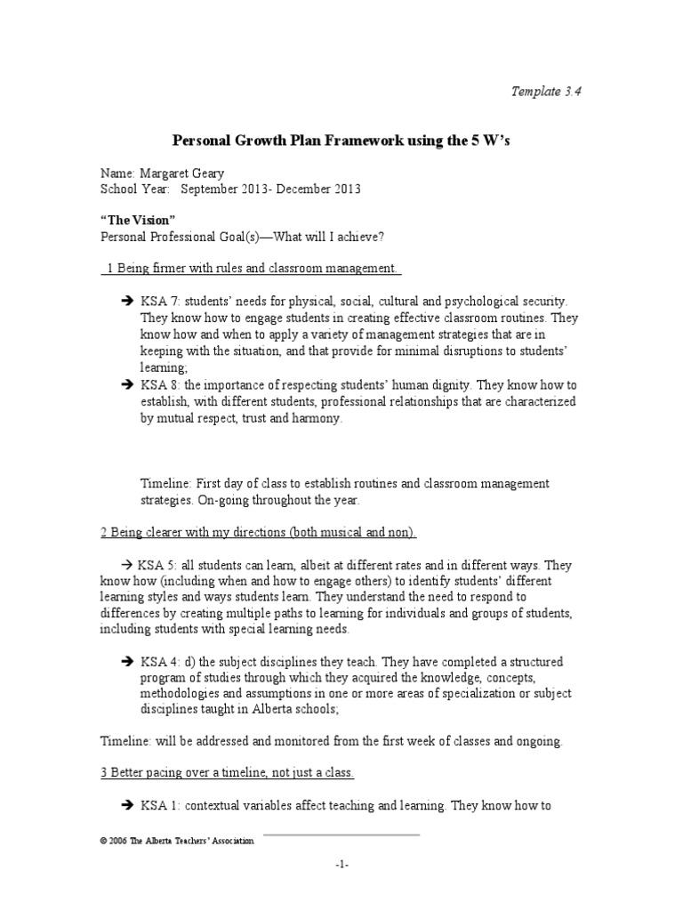 psiii pgp goals Teaching Pedagogy