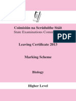 Biology Marking Scheme 2013