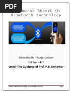 Download A Seminar On Bluetooth Technology by Sanjay Dudani SN18801611 doc pdf
