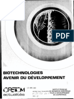 Biotechnologies - Avenir Du Développement