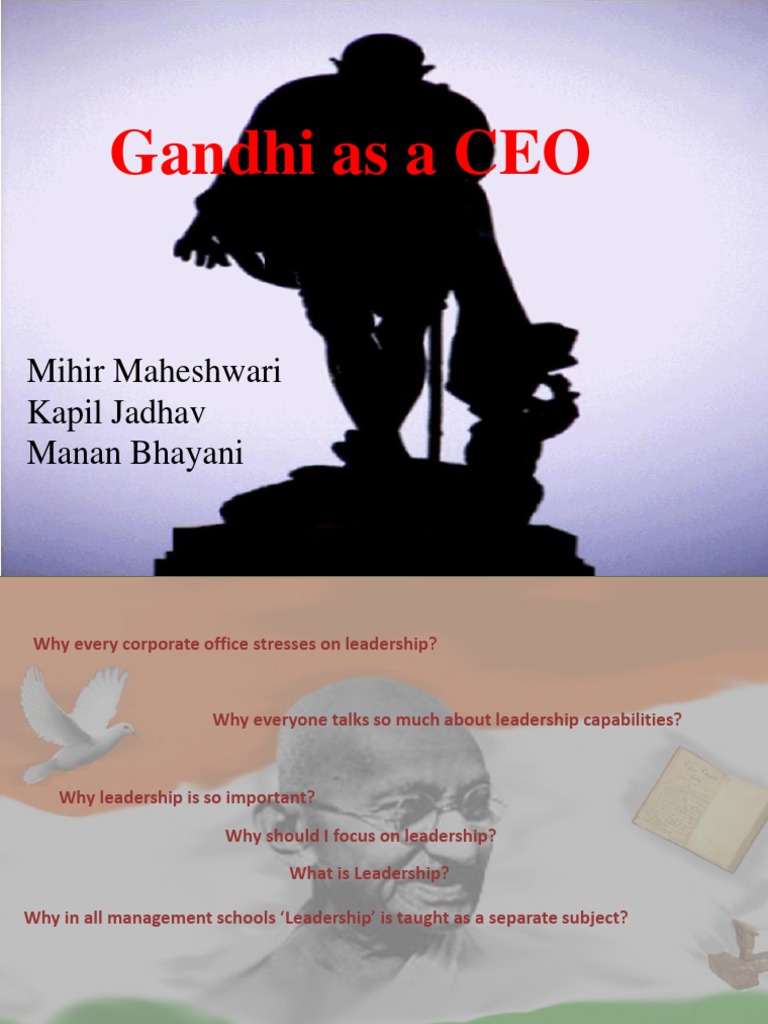 Gandhi - An Effective Leader and Manager | PDF | Mahatma Gandhi ...