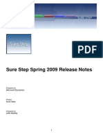 Sure Step Spring 2009 Release Notes