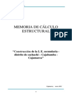 Memoria de Calculo Estructural Institucion Educativa